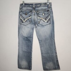 Buffalo David Bitton Embroidered Pocket Jeans Men's Size 34 28"-29" Inseam